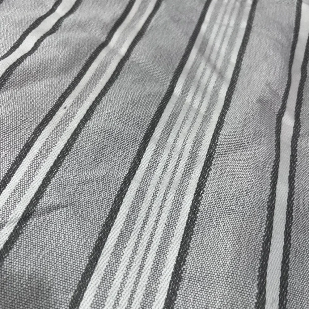 Lauren Ralph Lauren Grey White Striped Cotton Pillow Sham 20x20 Coastal Farm